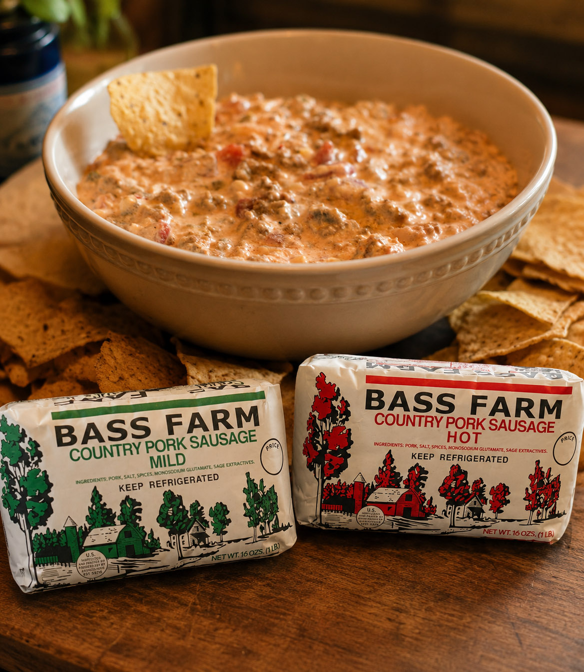 Creamy Rotel Sausage Dip
