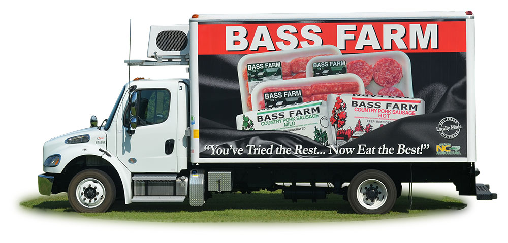 Bass Farm Sausage delivery truck